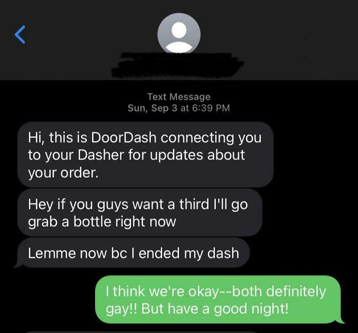 Dasher Got Weird Asking My Partner and Me for ‘Company’ After Delivery