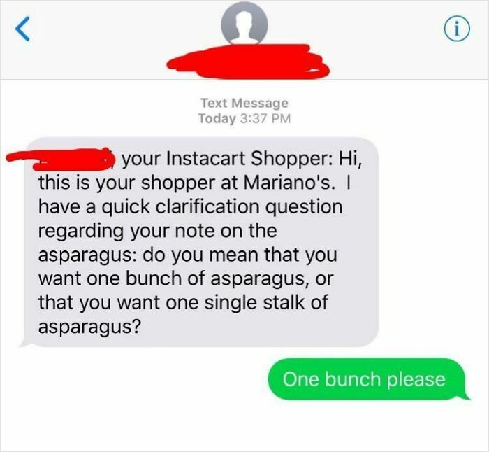 My Friend Tried Grocery Delivery and Got This Text Right After Ordering