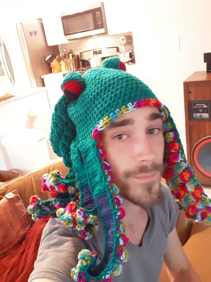 Birthday Octopus Hat! My Sister’s Handmade Masterpiece Takes The Cake