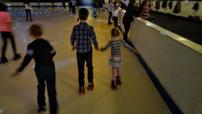 First Try On Skates + Brother Sidekick? Total Win!