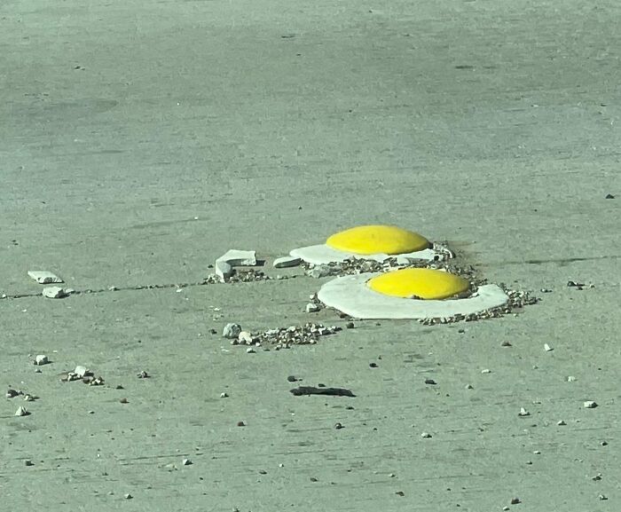Forbidden Sunny Side Up That’s Actually Just Lane Markers