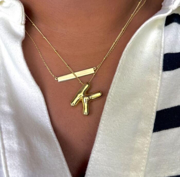 Your Neck Deserves A Party With This Balloon Initial Necklace