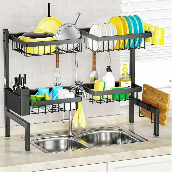 Ditch the Counter-Pool: Over The Sink Dish Drying Rack to the Rescue!
