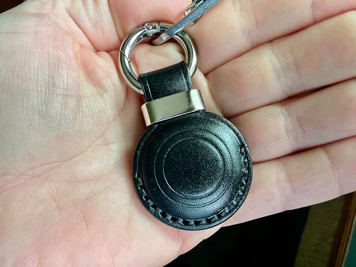 Keys Got Fancy With This Sleek Leather AirTag Keychain
