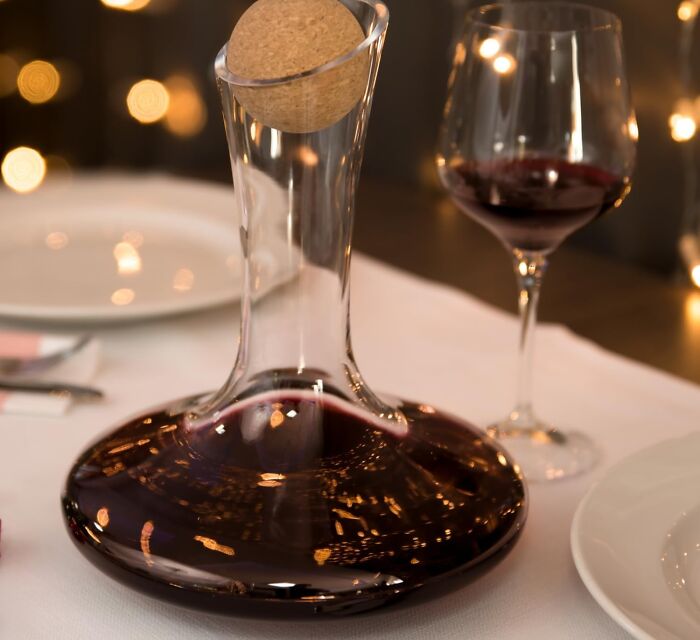 Their Bar Cart Just Leveled Up With This Gorgeous Decanter And Round Cork