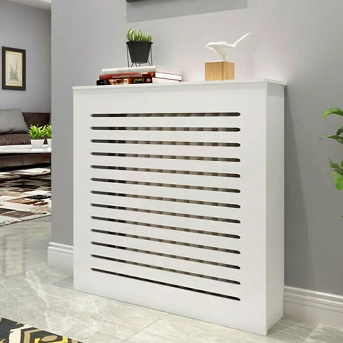 Make That Ugly Apartment Radiator Look Like A Fancy Table With This White Radiator Cover
