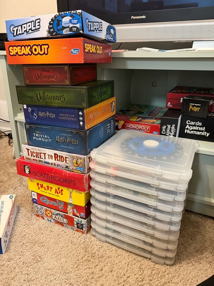 Game Closet Looking Like Jenga Lost? These Slim Board Game Storage Containers Are Here To Save The Day
