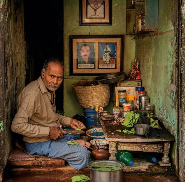 An Indian Man Making Paan, a Classic Treat