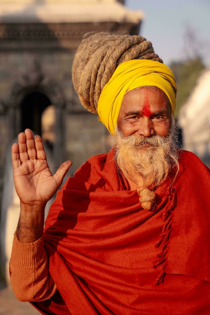 Hindu Pilgrim at Pashupatinath Temple, Kathmandu