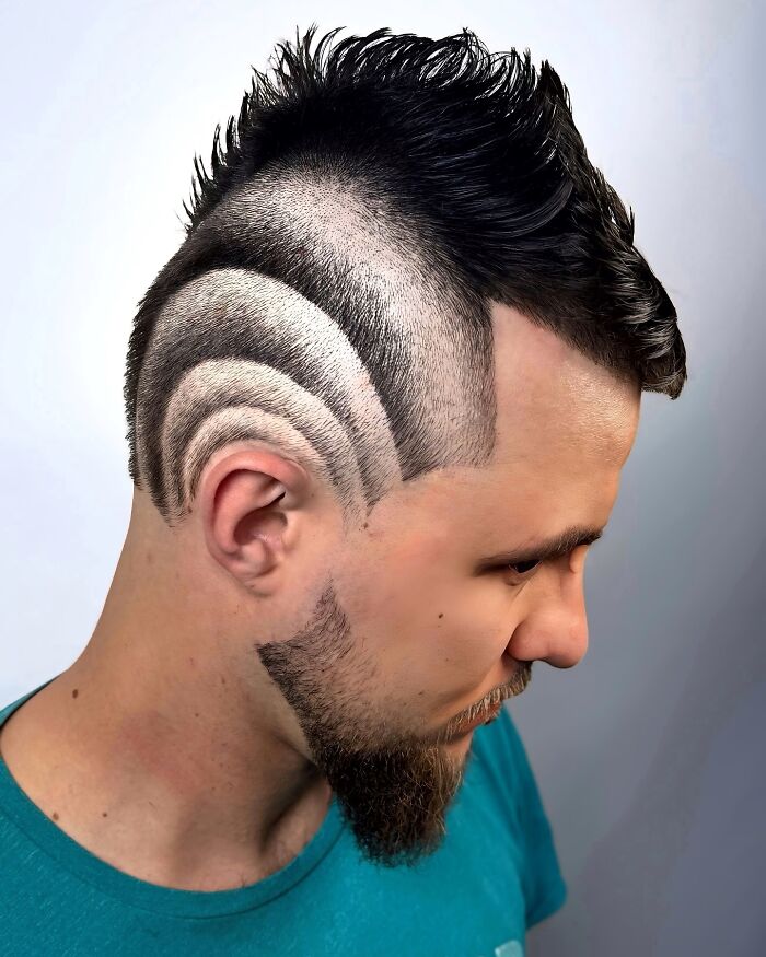 Geometric Mohawk with 3D Fade