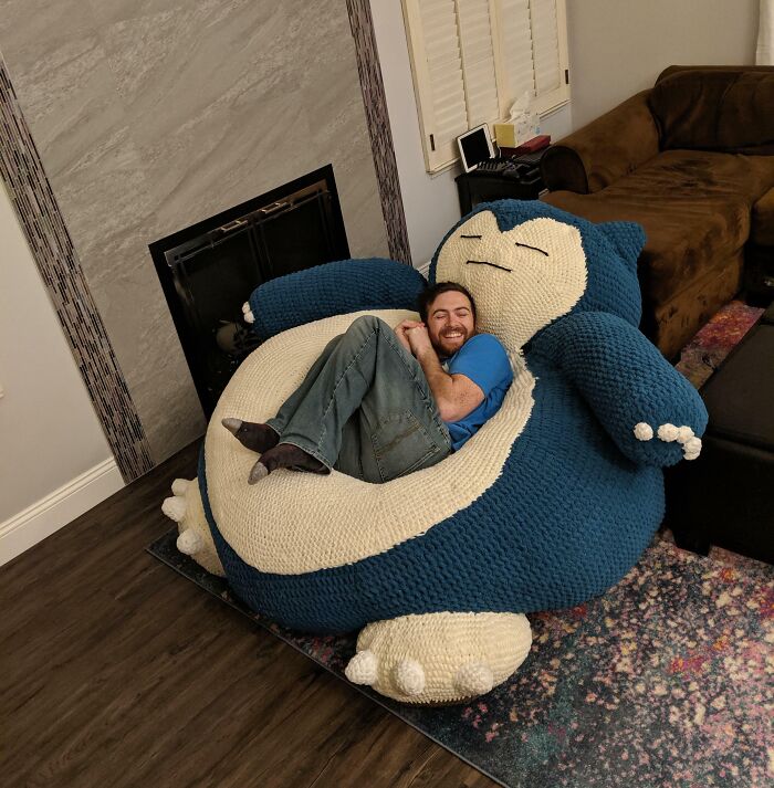 Friend Made Life-Size Snorlax For My Husband, And Yep, It’s Awesome