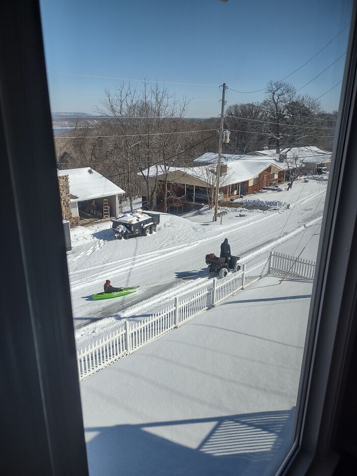 Parents Snowed In At Lake House; Mom Says, 'Dad And His Friend Are Out Of Control'