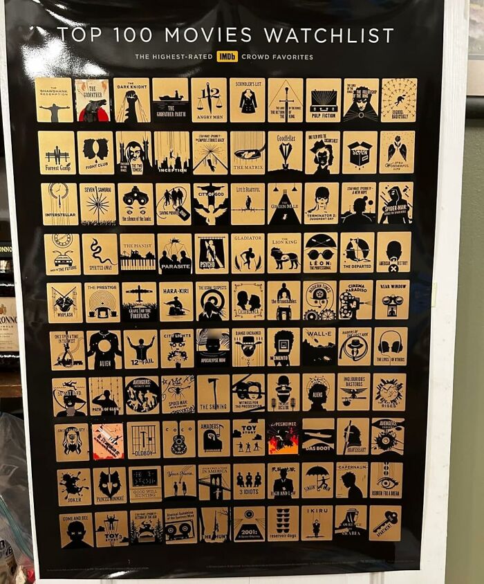 Feel Like An Accomplished Movie Buff With This IMDb Top 100 Scratch-Off Poster