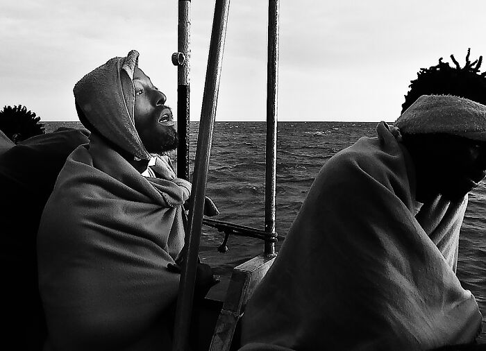 Hope on the Edge (At Sea, Near Sicily) by Antonio Denti