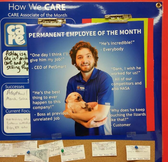 This Pet Store Worker Made Themselves Employee of the Month on Their Last Day