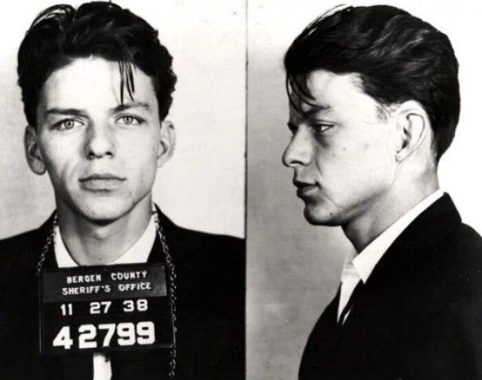 Young Frank Sinatra’s 1938 Mugshot: Tricked A Lady (Oops!)
