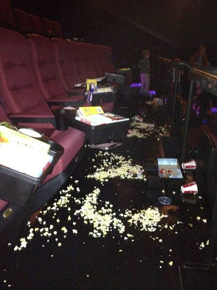 Movie Theater Trashers: Leaving The Cinema Like This? Come On!