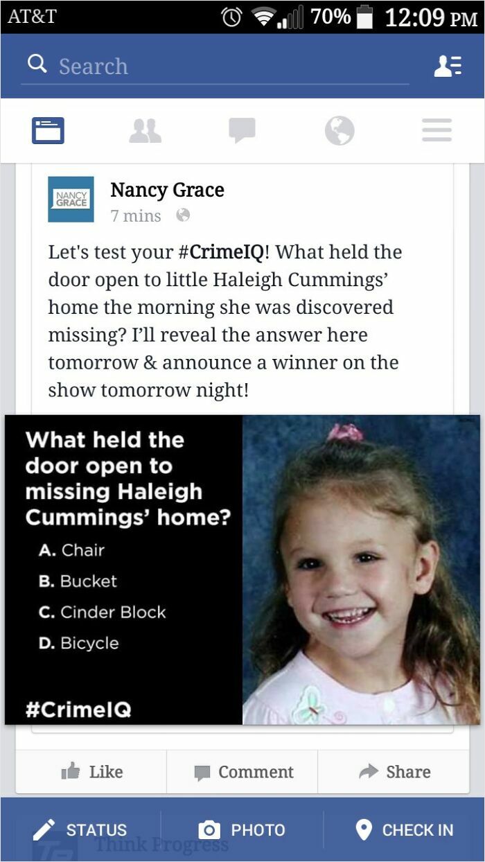 Nancy Grace Turns Missing Child Case into a Contest. Yikes.
