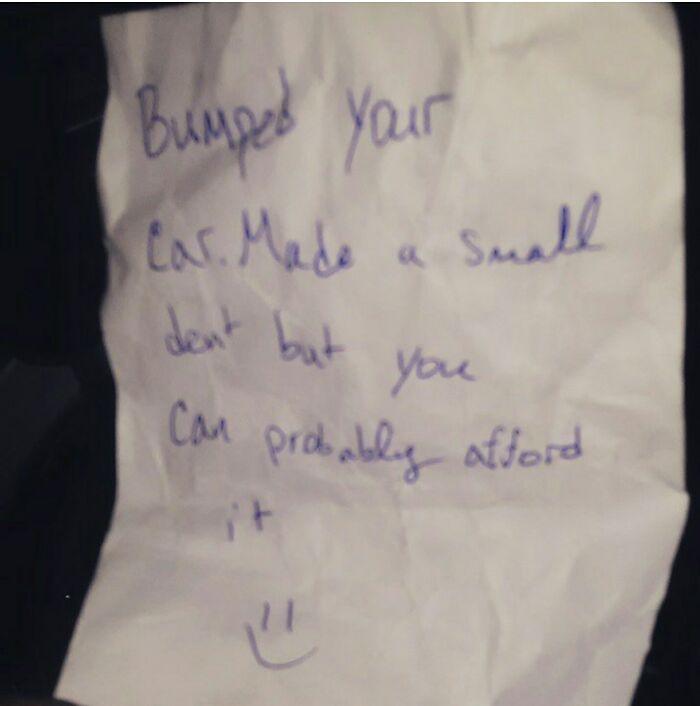 Friend Saves Up for Dream Car, Finds This on the Windshield