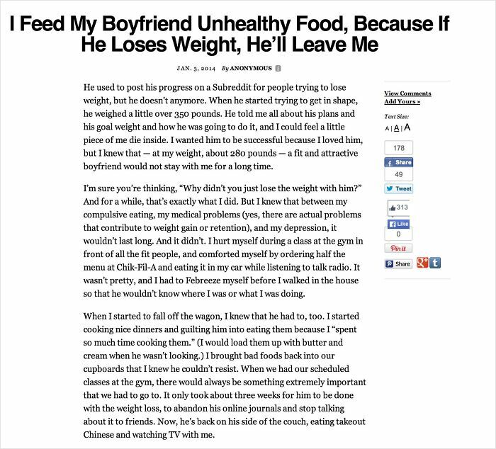 Guy Tries to Lose Weight, GF Sabotages Him Like a Pro