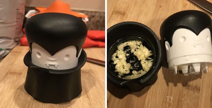 The Gracula Garlic Crusher: Smash Your Garlic Like a Kitchen Rock Star (With a Dash of Goth Vibes!)