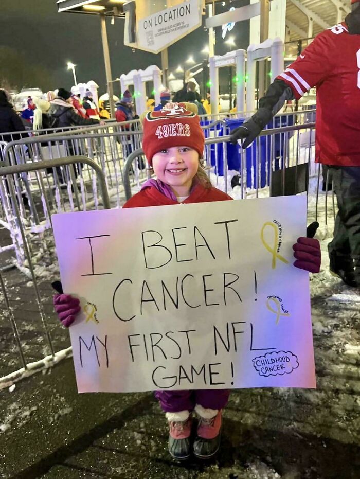 8-Year-Old Mia Beat Cancer And Made It To Her First NFL Game