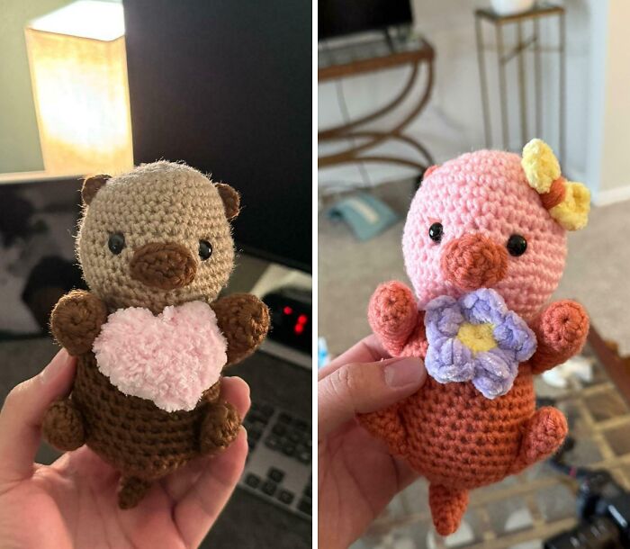 My Girlfriend Made Me Two Crocheted Otters—One Me, One Her. Should I Propose?