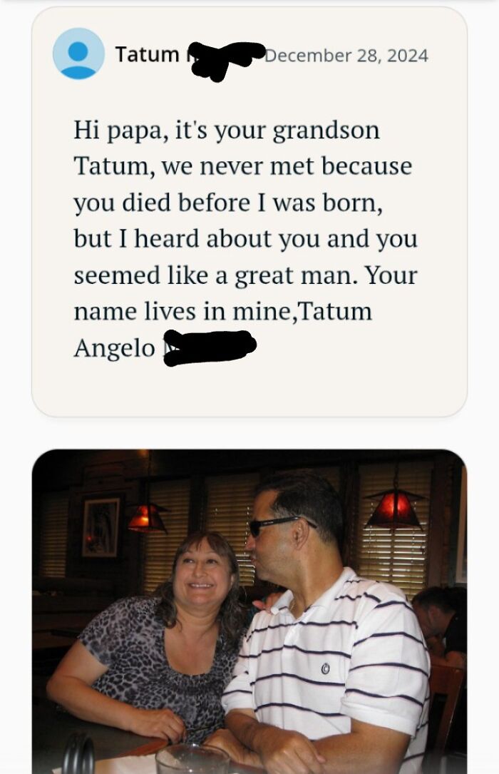 My 12-Year-Old Left A Comment On My Dad's Obituary And It’s So Sweet