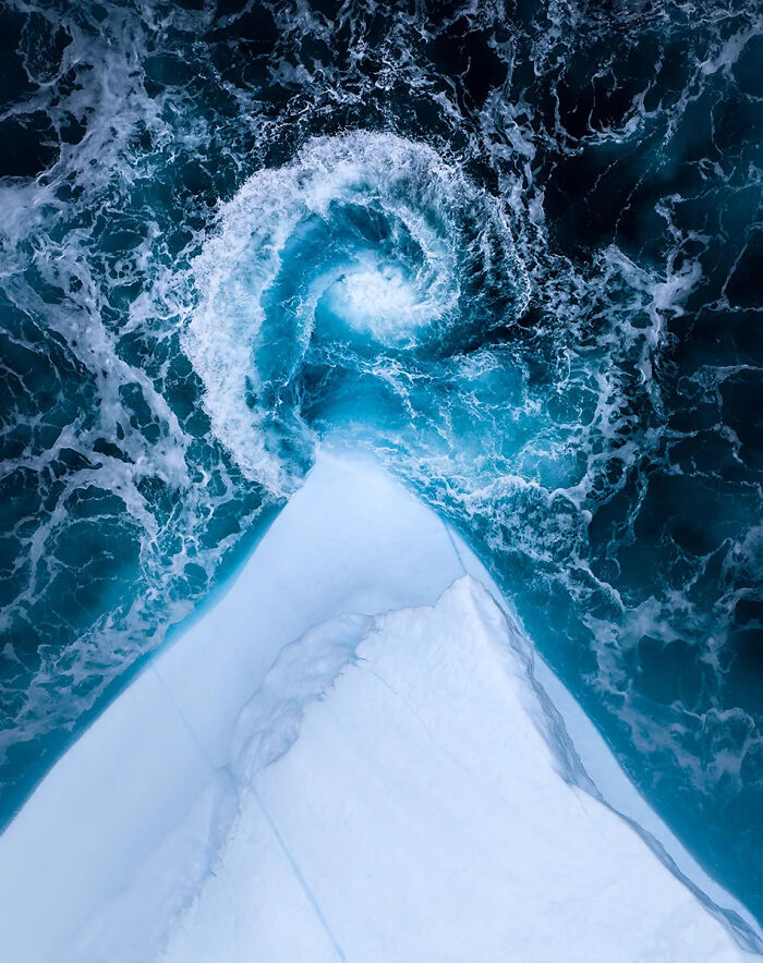 Spiral Wave Party: Greenland Seascape, By Jeroen Van Nieuwenhove