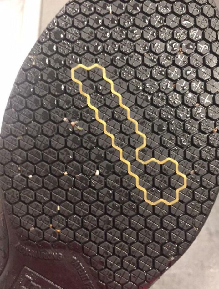 Rubber Band Stuck In My Shoe Grooves Like A Pro
