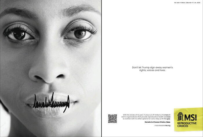 Poster With Presidential Stitches About Reproductive Rights