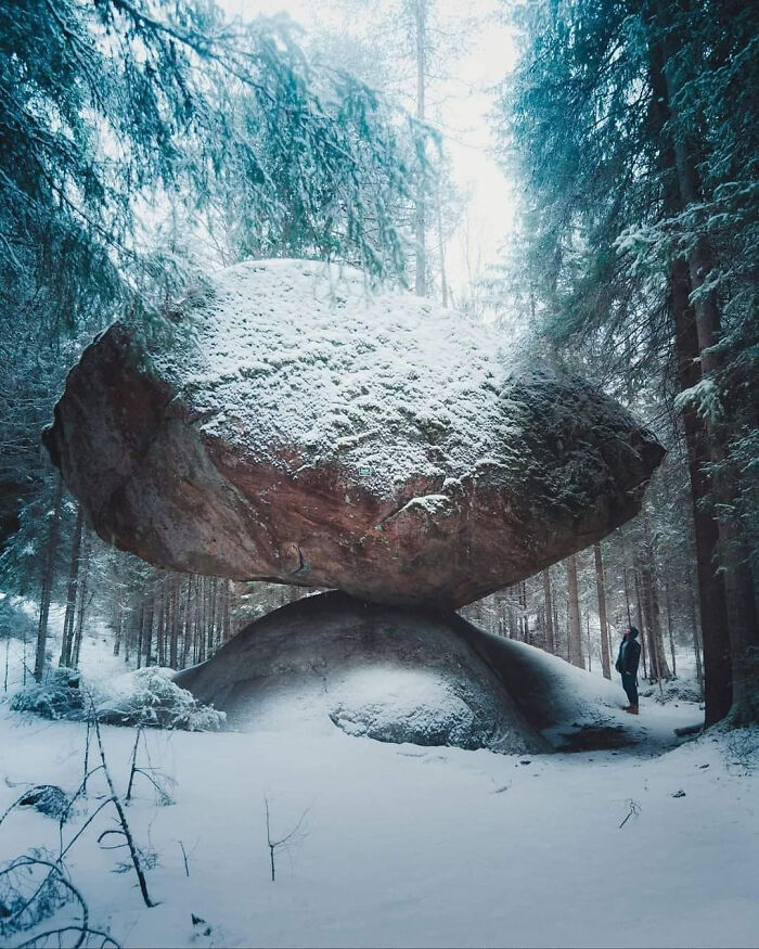 The Kummakivi Balancing Rock In Finland—Still Defying Gravity For Ages