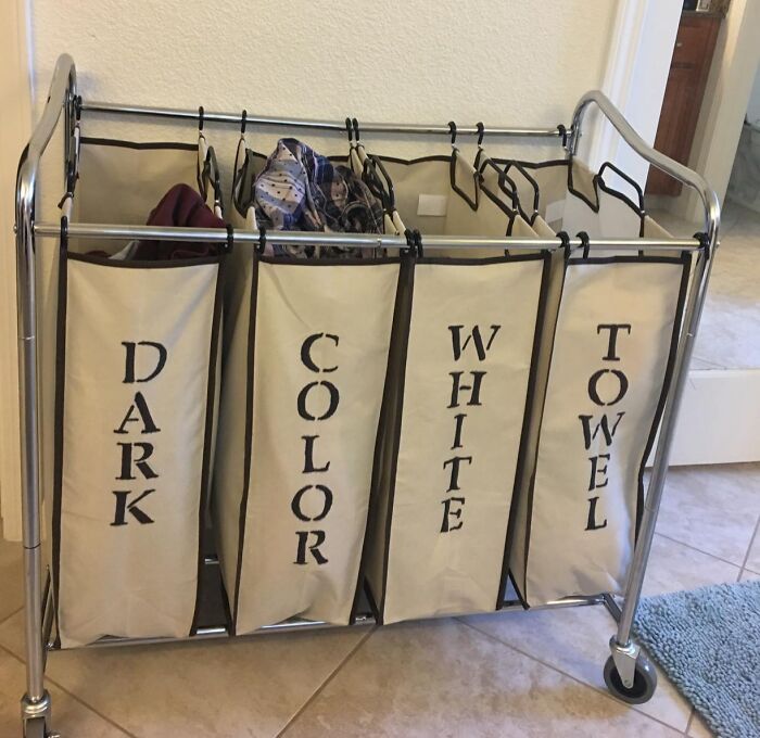 Beat The Laundry Mountains With This 4-Section Laundry Separator