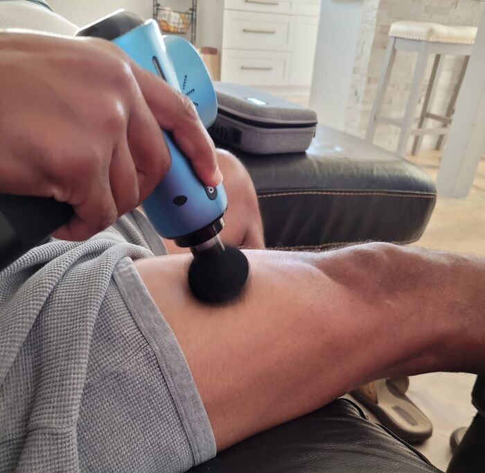 Shush The Symphony Of Dad’s Grunts With This Muscle-Meltdown Massage Gun