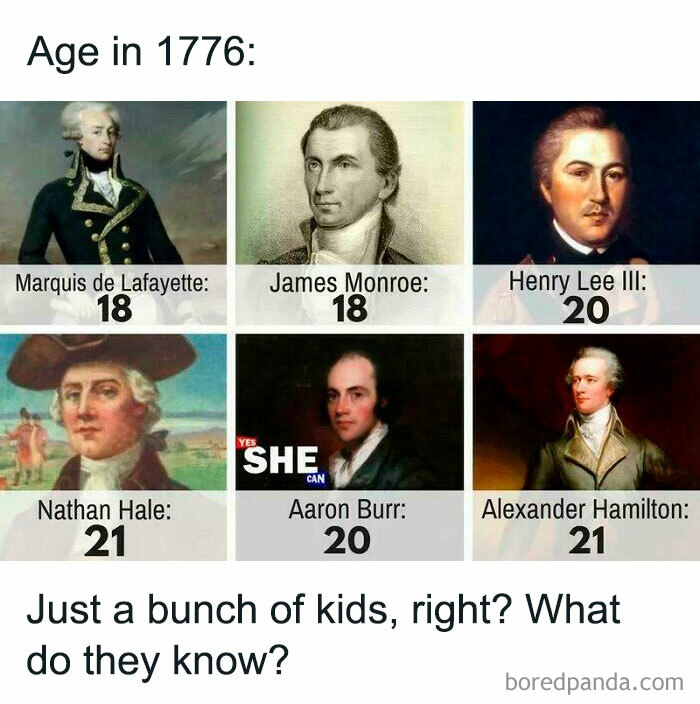 Whoa, Founding Fathers Were Basically Our Age!