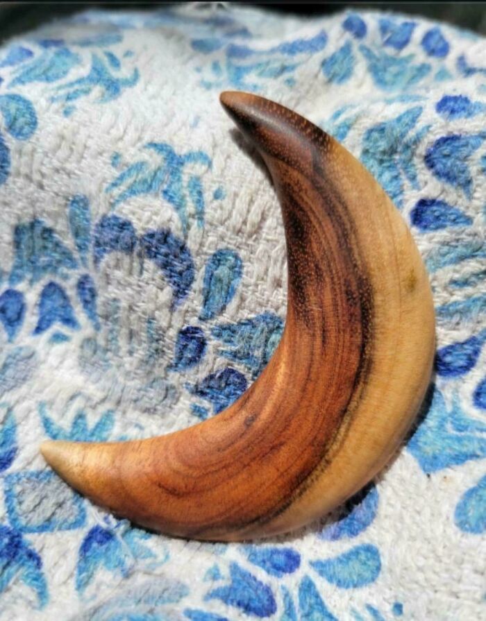 My Daughter’s A Wood Artist And Made This Lovely Crescent Moon