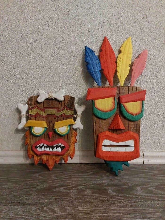 Guys, Check Out These Two Wood Guys I Made. Recognize Them?