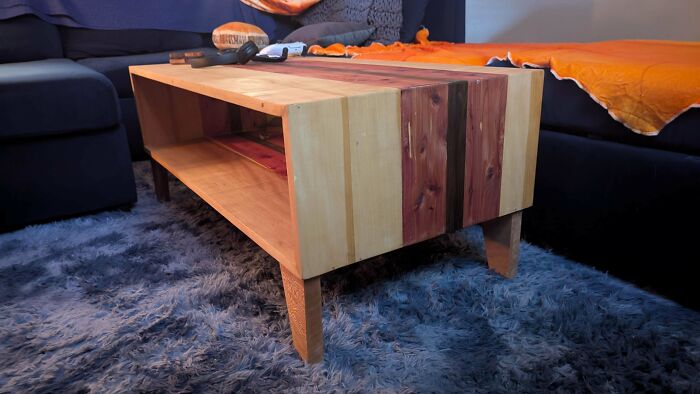 Made My Husband A Coffee Table For Valentine’s Day—Score One For The Wood!