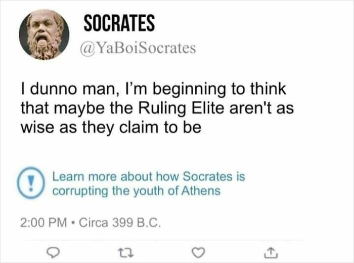 Socrates Gets Twitter Banned