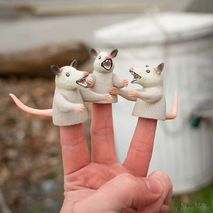 Possum Finger Puppets: Tiny Trash-Loving Marsupials for Your Fingers