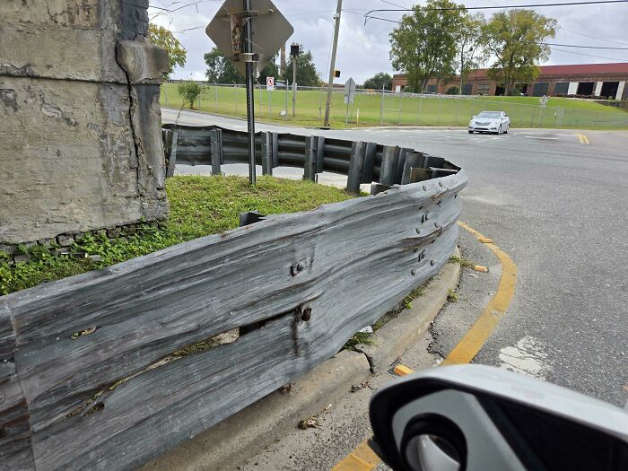 This Metal Guardrail Is Basically Old Wood In Disguise