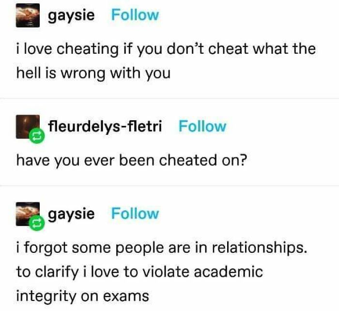 I Love Cheating... Wait, What?