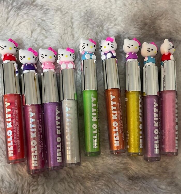 A 10-Piece Hello Kitty Lip Gloss Set For A Different, Slightly Sticky Flavor Every School Day