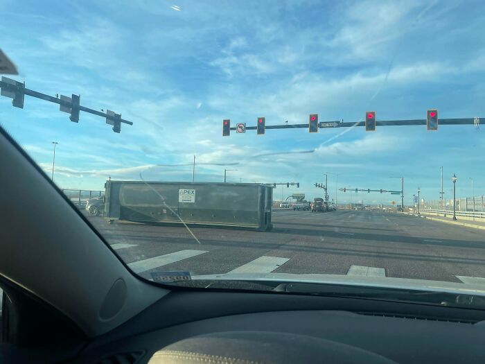 Someone Left A Freight Container... In the Middle of the Road!