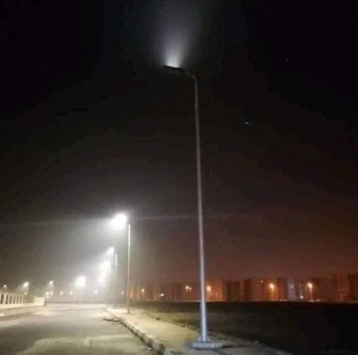 Street Lights Installed Brightly... Except One Spot
