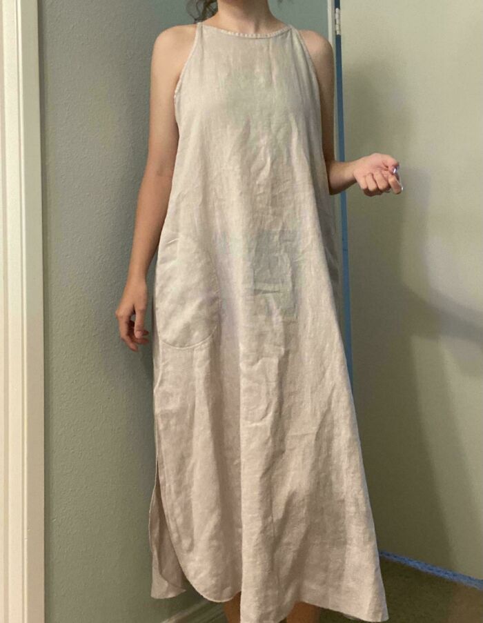 Avoid Dobby Vibes With This Thrifted Linen Dress?