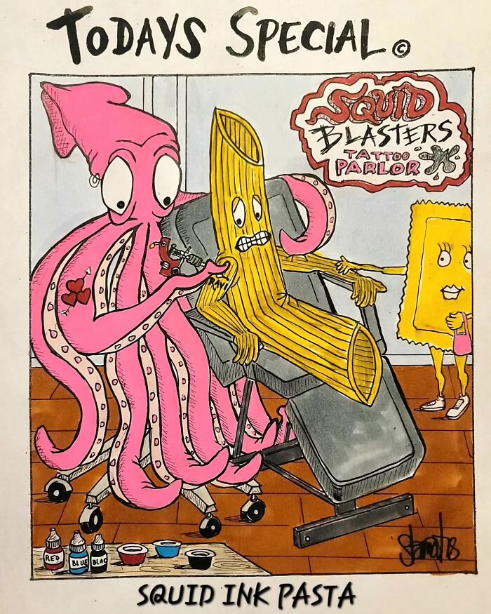 Squid Ink Pasta: Dark Humor on a Plate