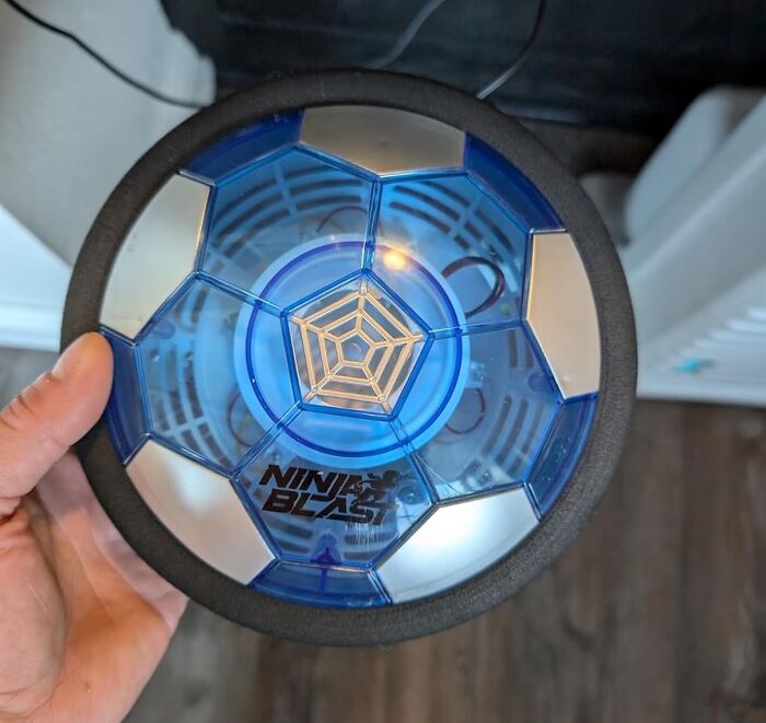 Say Goodbye To Fragile Vases With The Hover Soccer Light-Up Ball In Your Living Room