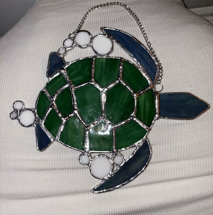 Make Their Windows Shine With This Stained Glass Sea Turtle Kit