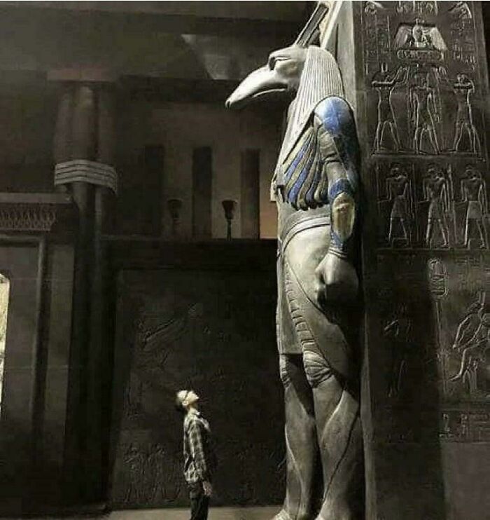 Giant Anubis Statue Showing Off Its Size